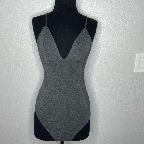 Urban Look Charcoal Gray Bodysuit Size M - Picture 1 of 10